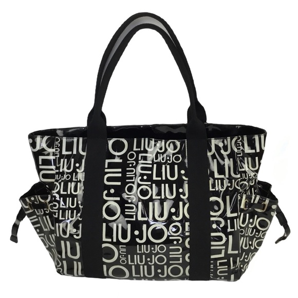 Liu Jo Patent Leather Large Signature Travel Tote - Picture 1 of 11